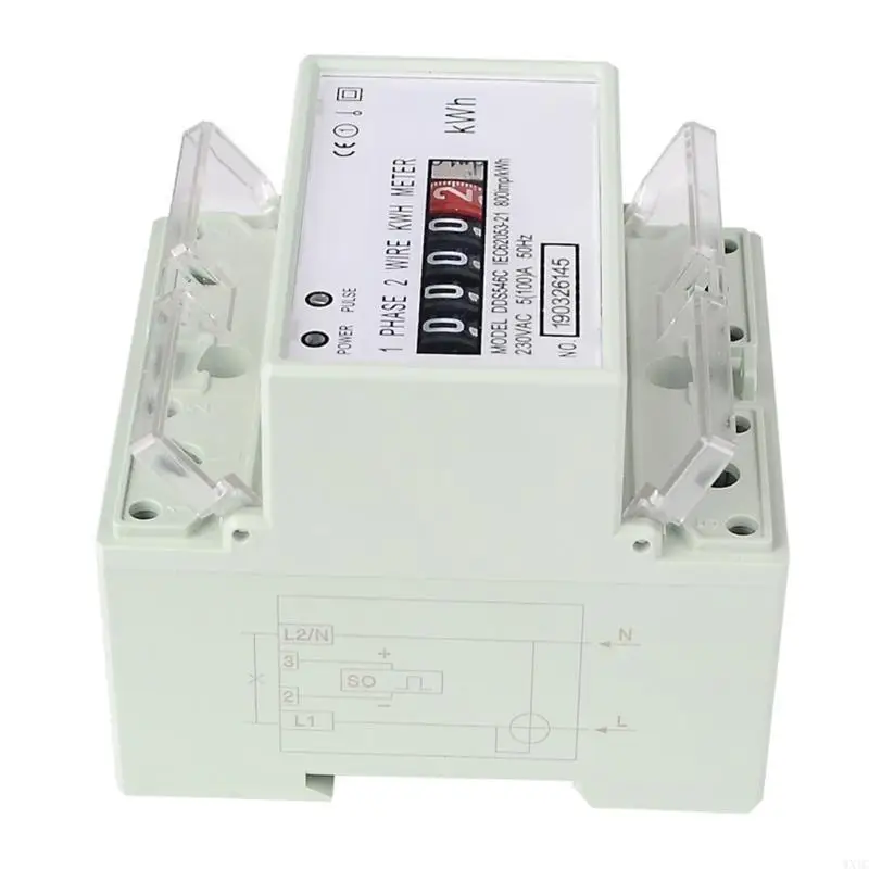 WXTC Space Saving DIN Energy Meter With Clear Digital Display Suitable For Accurate Reading Precise Power Usage Tracking