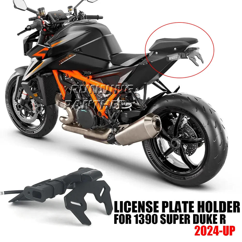 Modification accessories Rear Short Tail Stock License Plate Holder Tailstock Frame Bracket Kit For 1390 Super Duke R 2024 - UP