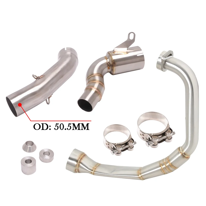 Slip-On For KTM DUKE 250 390 Adventure RC390 2020 2021 2022 2023 Motorcycle Exhaust System 51MM Front Middle Link Pipe Escape