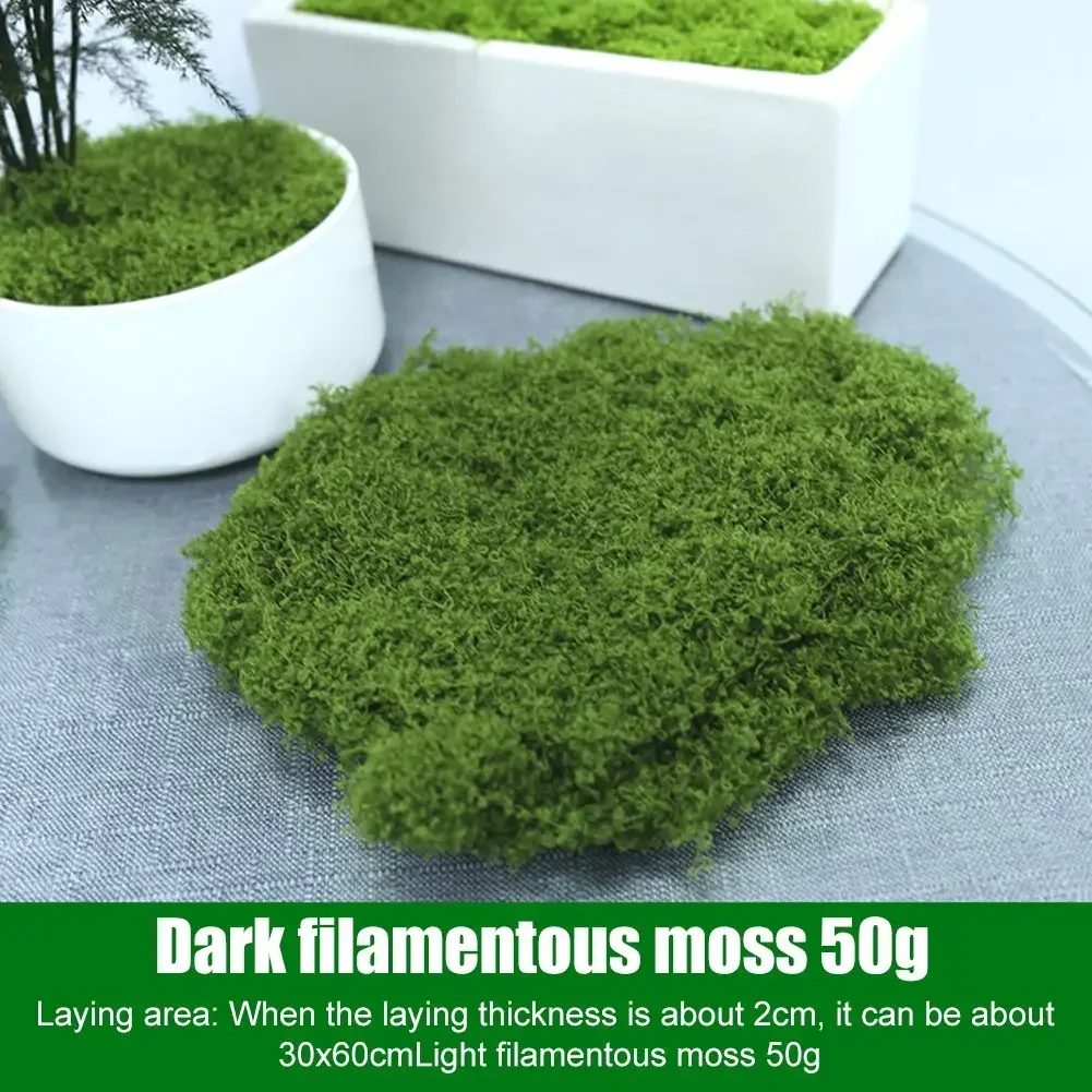 Artificial Moss Grass Moss Landscape Artificial Green Moss DIY Crafts Home Living Room/Garden/Grass Plants Landscape Decorations