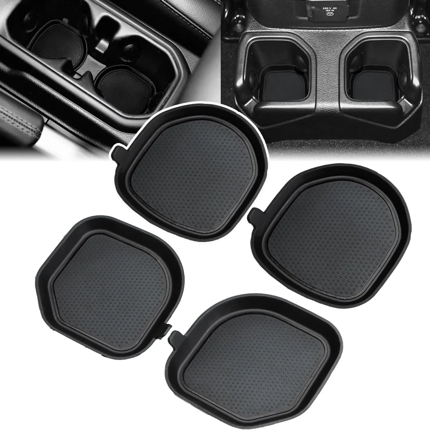

Auto Cup Holder Inserts Coaster Fit for 2018-2023 Wrangler JL JLU 2020-2022 2023 Gladiator Accessories JT Cup Mat Pad Interior D
