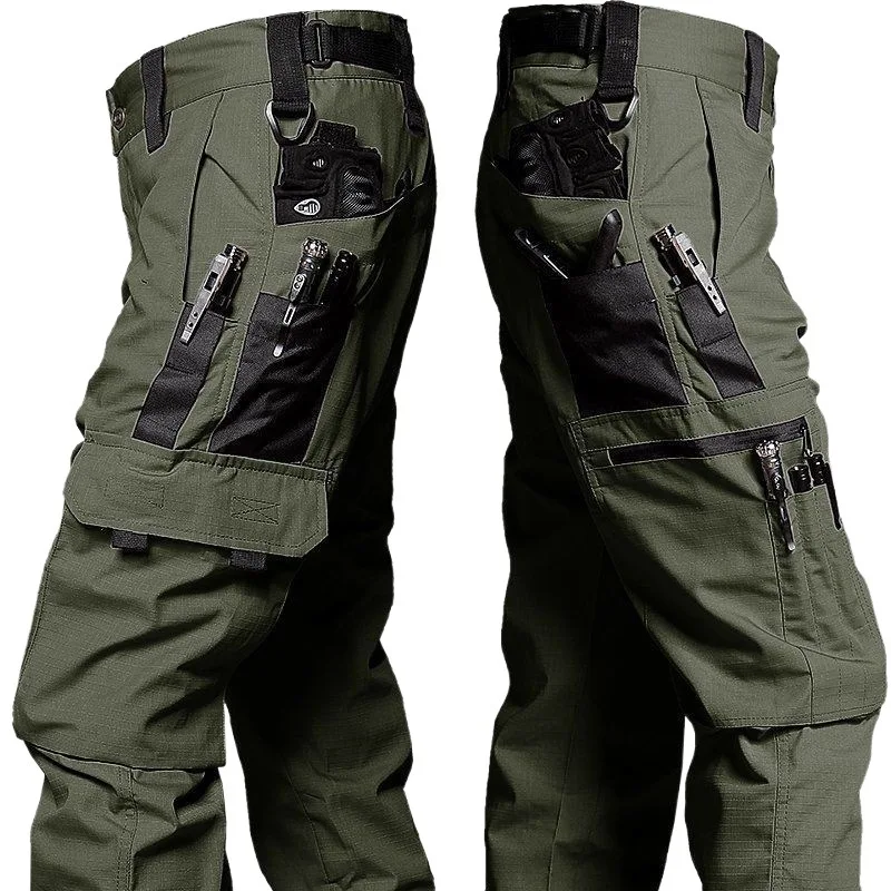 Wear Resistant Work Pant Man Multi-pocket Straight Cargo Trousers Outdoor Jogging Tactical Pants Spring Autumn Casual Trousers