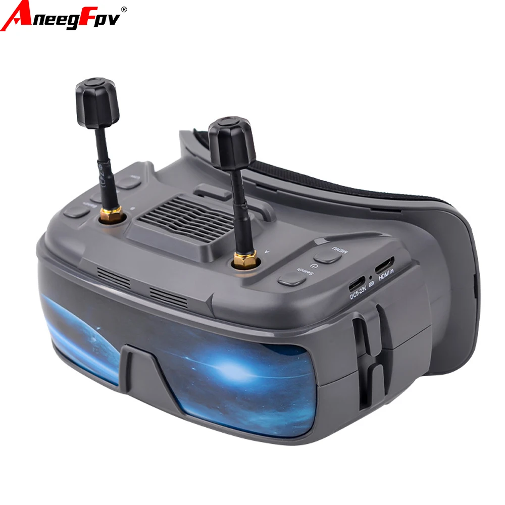 แว่นตา FPV VR200 ขนาด 3.5 นิ้ว 5.8G แบบอนาล็อก พร้อม DVR 40CH หน้าจอ IPS 1024 * 600 พิกเซล รองรับโดรนแข่ง FPV แบบอนาล็อก รถบังคับวิทยุ