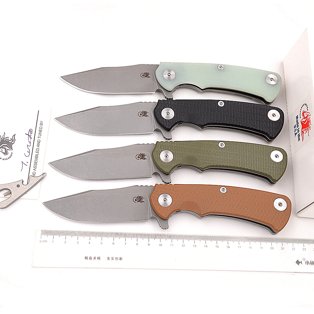 

JUFULE Hinderer Project-X Mark Magnacut Titanium G10 Handle Ceramic Bearing Folding Knife Tactical Camping Hunt Outdoor EDC Tool