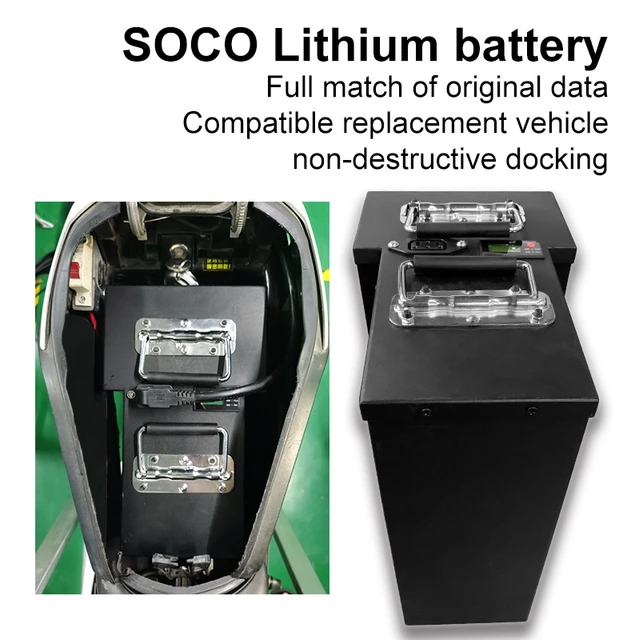 for Super SOCO TS TC TSX Battery Large Capacity 60V 59.5AH 75AH TCMAX  Batteries 72V 65AH Replacement Motorcycle Accessories