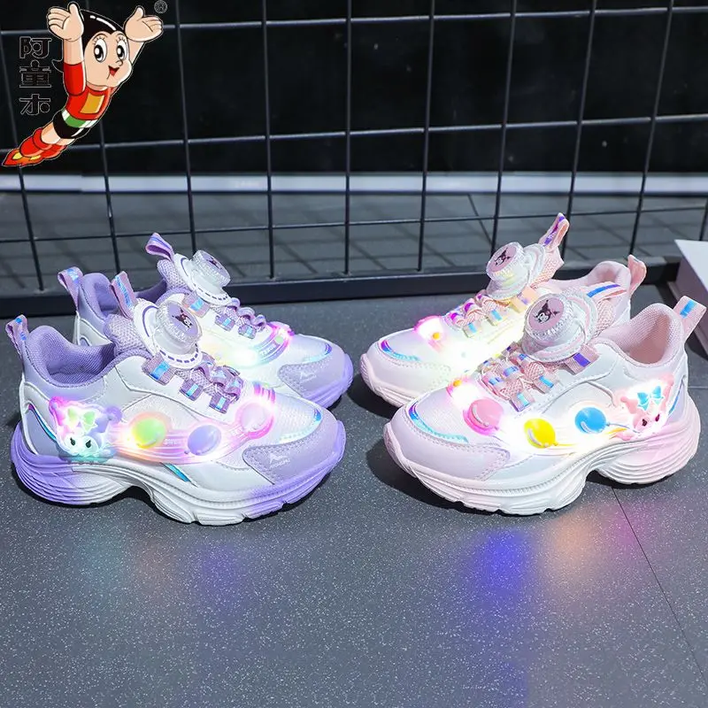 Kuromi Anime Kawaii Sanrio  Boy Girls Casual Shoes Summer Cute Cartoon Children Light Ins Princess Sneakers Gifts for Kids