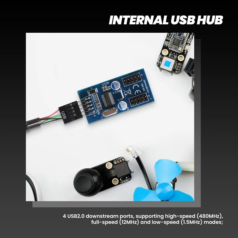 9-контактный USB-разъем, штекер от 1 до 2/4, Женский Удлинительный кабель, карта рабочего стола, 9-контактный телефон, USB 2,0, 9-контактный разъем, адаптер