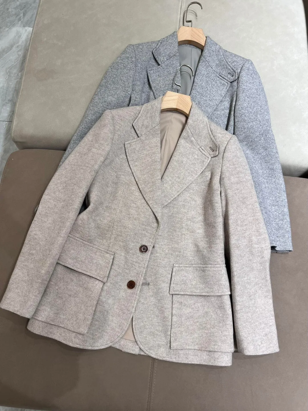 Spring Autumn R*L Women's Coat 100% Wool Jacket