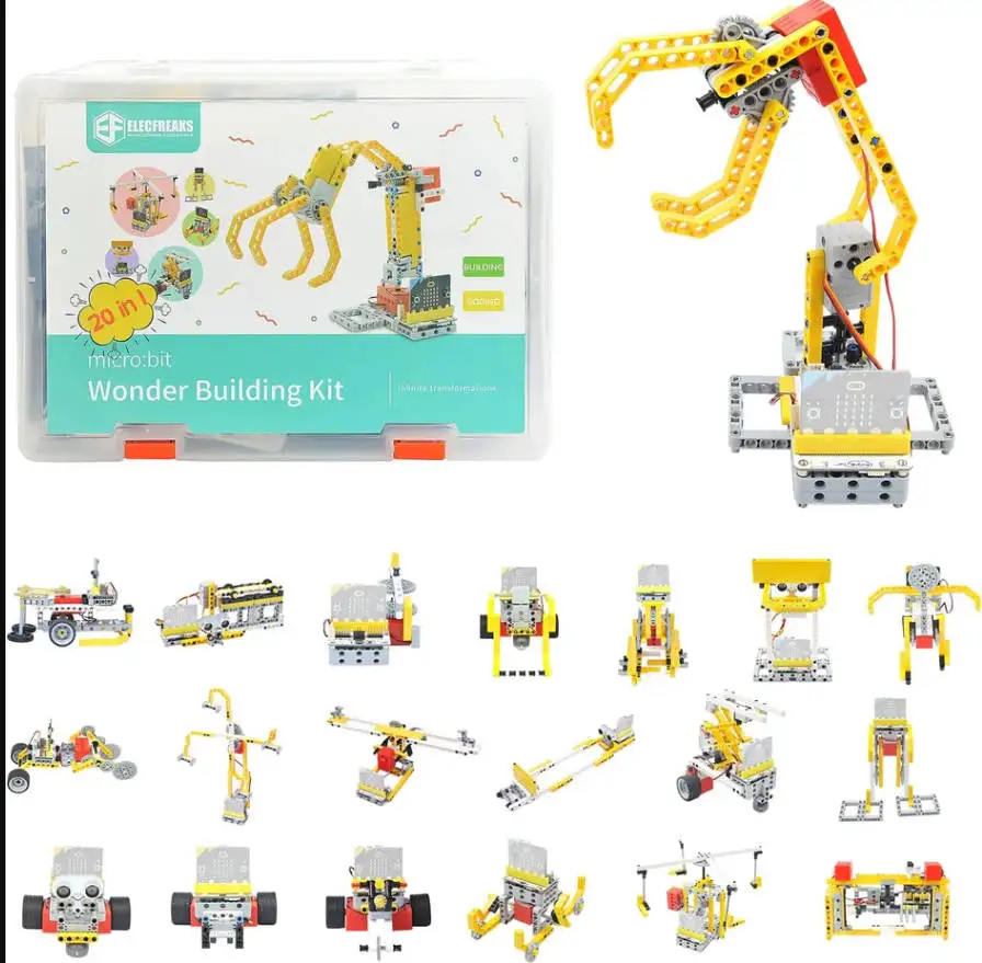 

ELECFREAKS micro:bit 32 IN 1 Wonder Building Kit, Programmable K12 Educational Learning Kit