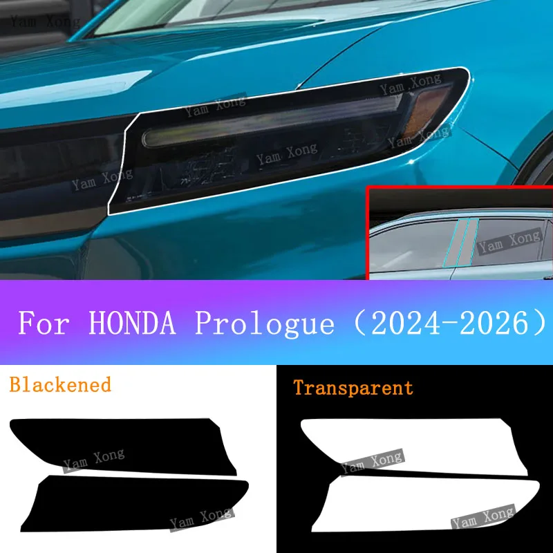

For HONDA Prologue Auto Exterior Headlight Transparent Anti-Scratch Protective Film Headlamp Light Black Tint Wrap Cover Films