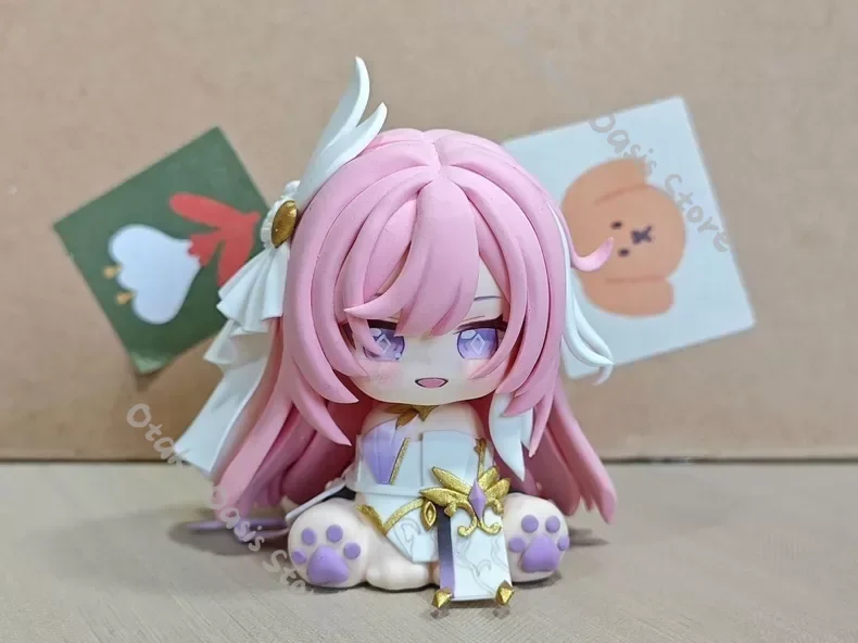 Honkai: Star Rail Elysia 8cm Q Version Garage Kits Figurine Cosplay Desktop Decor Model Kit Ornament Collector's Edition Mascot