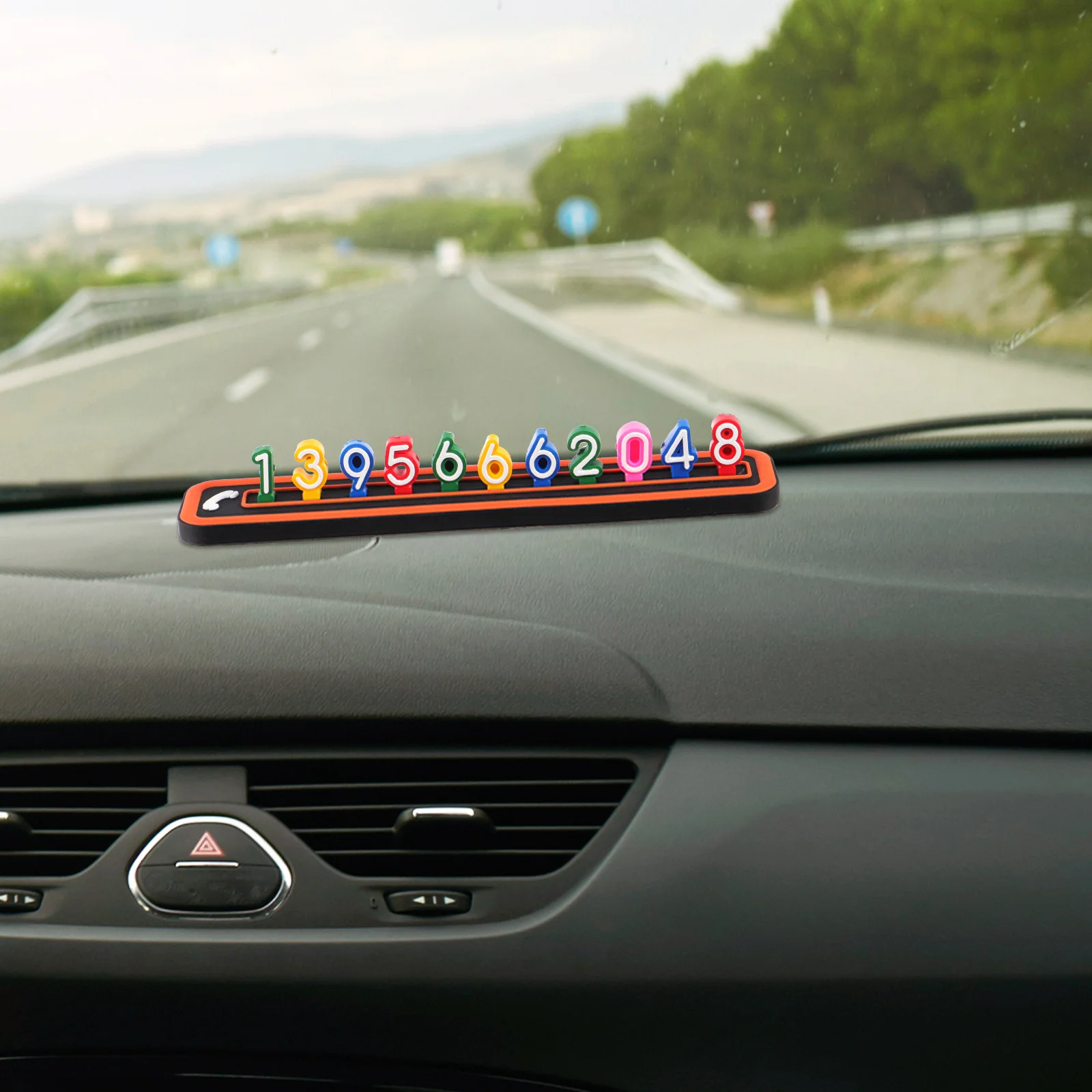 

1Set Temporary Parking Card PVC Car Temporary Parking Plate Phone Number Card Car Dashboard Accessories Auto Accessories