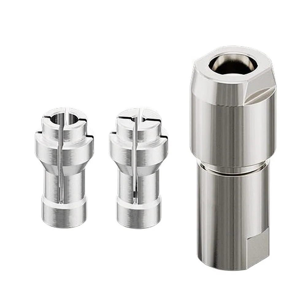 Rotary Tool Conversion Kit for 5/8-11 Thread Angle Grinders with Dual Collet Support Extension Rod and Three Dedicated Wrenches