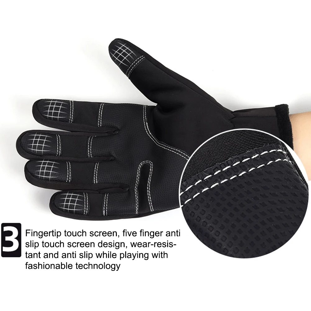 USB 3 Gänge Touchscreen Beheizte Motorrad Handschuhe Outdoor Winter Ski Handschuhe Sport Angeln Warme Reiten Fahrrad Handschuhe