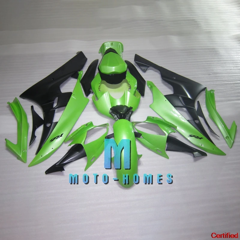 

Plastic Fairings Set for YAMAHA R6 2006 2007 YZFR6 06 07 Street Racing 100% Fit Injection Motorcycle Accessories Green Black