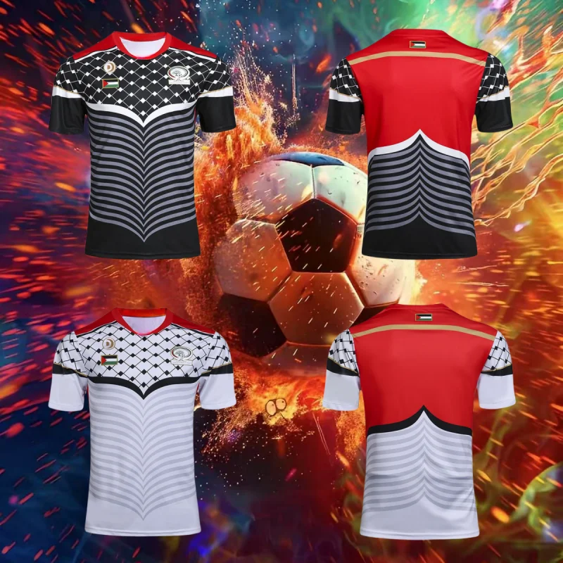 

Palestine Vintage Sports Fitness Short Sleeve Tops Football Clothes Men's Women's T-Shirt Tshirt Unisex Tees Clothing Moto 2025