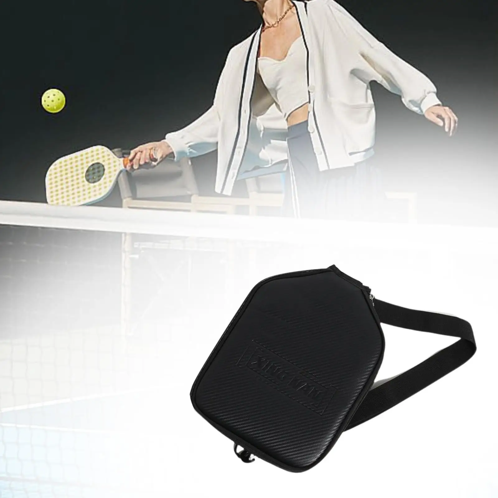 

Pickleball Racket Cover Shoulder Bag Zipper Gift Holder Protective Racket Cover Case Protector for Sports Practice Training