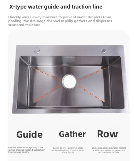 Picture 6: Embedded Welded SUS304 Stainless Steel Thick Single Bowl Sink Home Kitchen Hotel Project Washing Basin