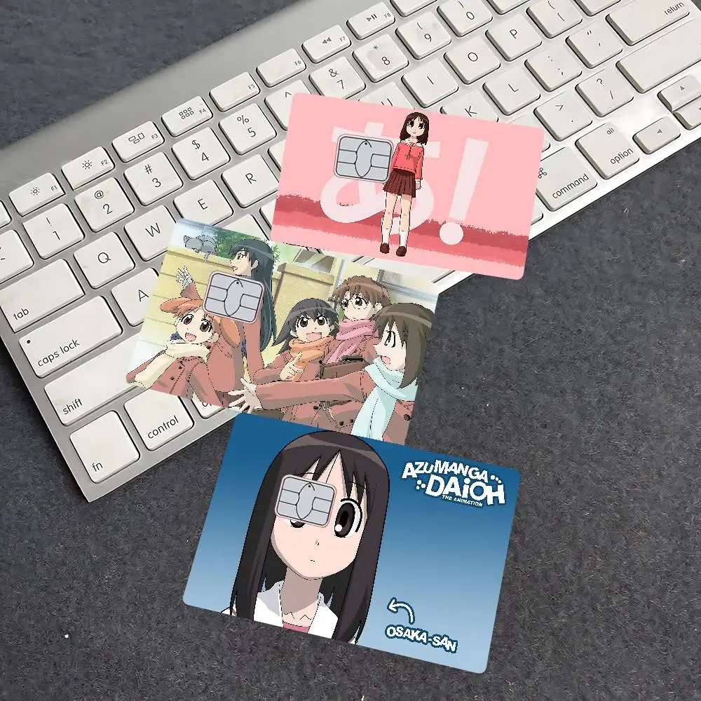 A-Azumanga D-Daioh O-Osaka A-Ayumu Anmie غطاء لاصق لبطاقة الائتمان وبطاقة الخصم البنك الأمامية