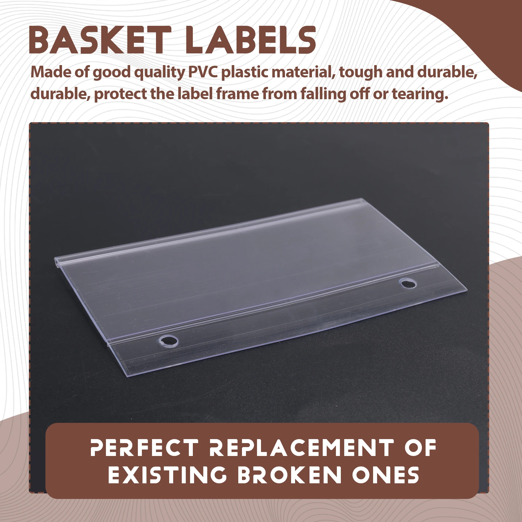 حاملي الملصقات البلاستيكية، مشابك شماعات التذاكر مع تصميم زر سهل للإغلاق لبقالة سوق السلة