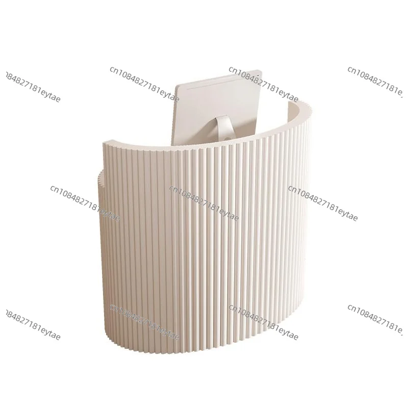 

Small Arc Light Luxury Reception Counter Checkout Desk for Beauty Salon Clothing Store Bar