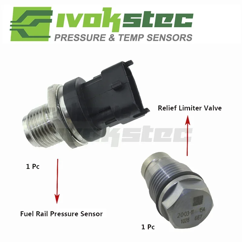 Repair Kit Set/Rail Pressure Sensor+Relief Limiter Valve For Volvo Excavators EC140D EC200B Wheel Loaders L105 21407309/20793590