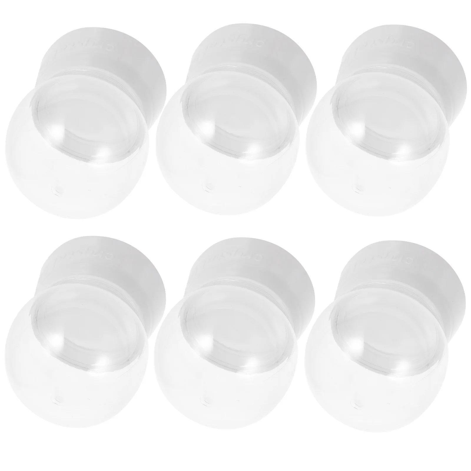 

6pcs Crystal Ball Accessories Empty Snow Globe Plastic DIY Crafts Fillable Christmas Decor Kits Transparent Design