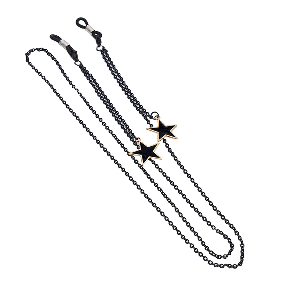 

Metal Glasses Rope Pendant Chain Strap Holder Cord Black Color Metal Eyeglass Chain Sunglass Strap Eyeglass Retainer Necklace