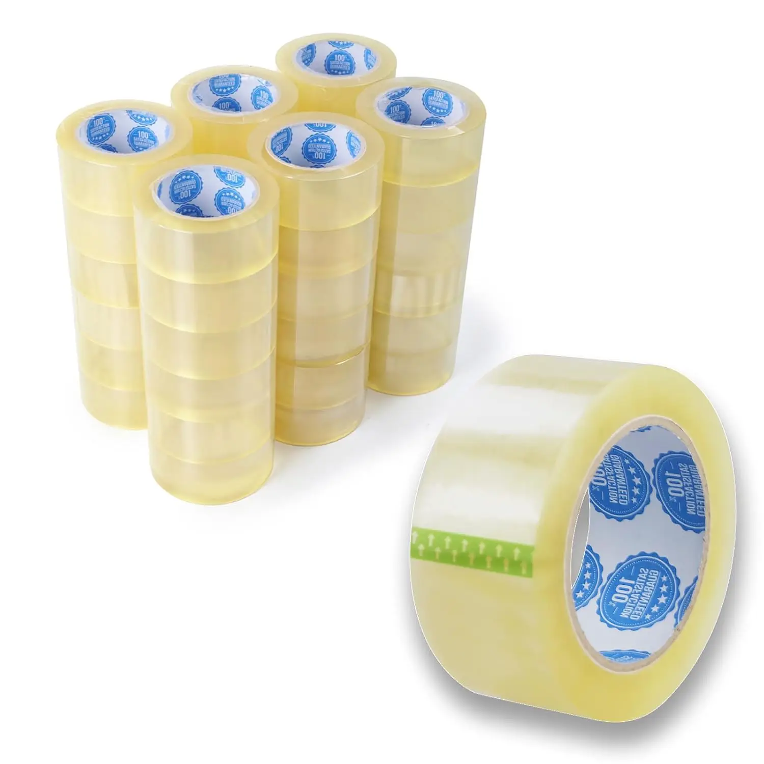 

3-Inch Clear Packing Tape 24 Rolls, 55 Yards Heavy-Duty for Shipping & Warehouse Use