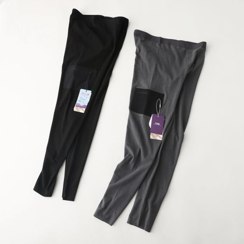 سراويل حرارية عازلة للمساحة الشتوية للرجال بدون خياطة، سراويل رياضية خارجية قابلة للتمدد ومريحة ودافئة.