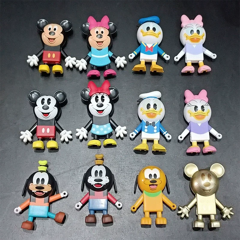 Disney-Figurines d'action Donald Duck, Toy Dolls, Toy Toy, Tore Mouse, Minnie Mouse, Goofy Can Crawl Down Model, Ornements créatifs, Cadeau