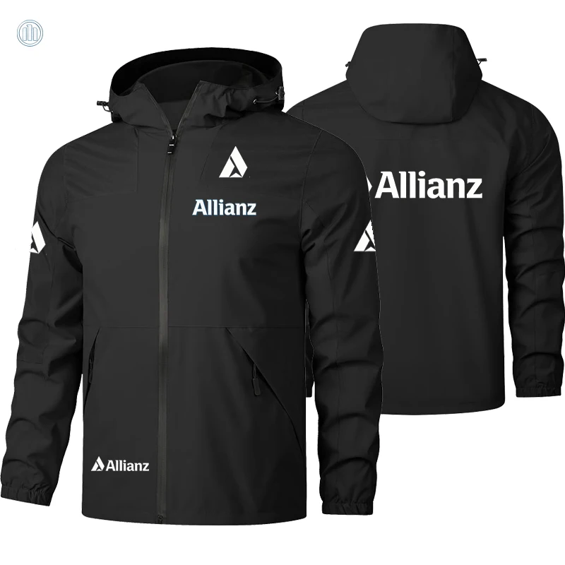 Allianz logo  New Outdoor storm jacket windproof waterproof three-in-one solid color storm jacket mountaineering cold work jacke