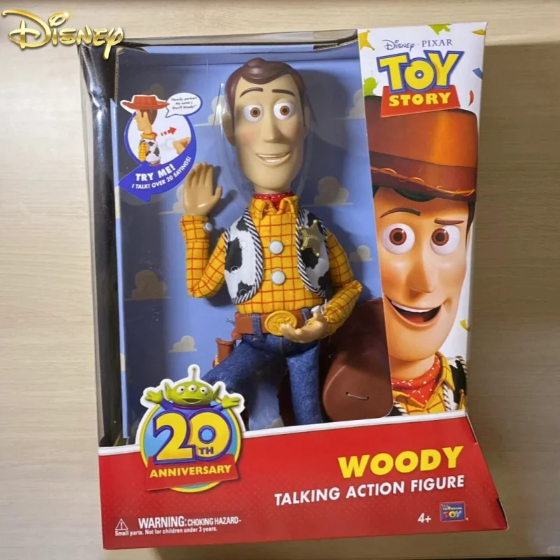 

New Selling Disney Pixar Toy Story Woody Action Figures Toys English Movie Sound Character Doll Cloth Cowboy Birthday Gift Toys