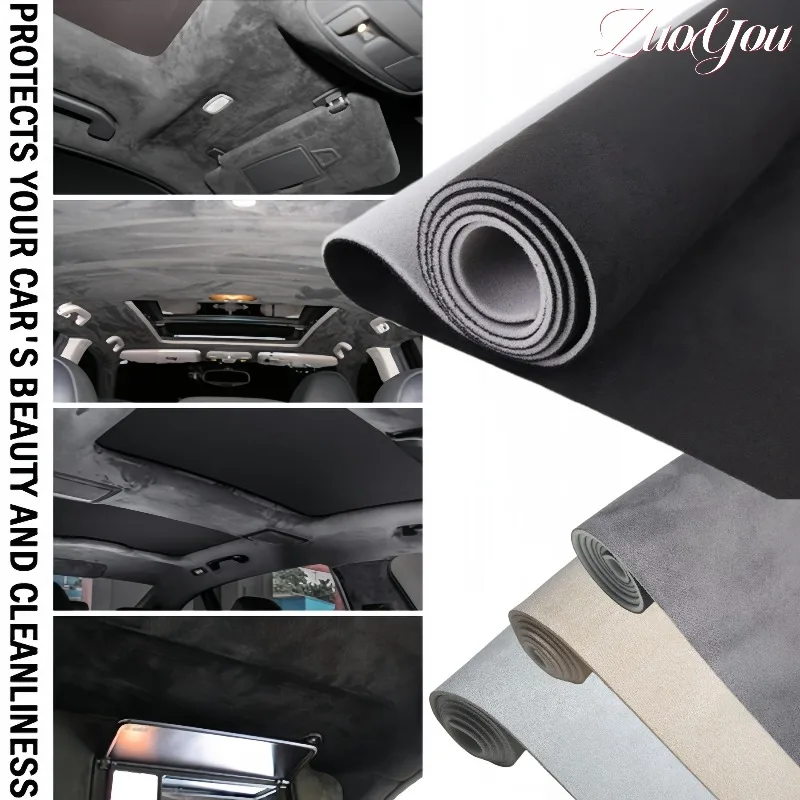 

Premium Suede Car Headliner Fabric with Foam Backing for Auto Interior Ceiling Renovation Material Car Roof Repair DIY Crafts