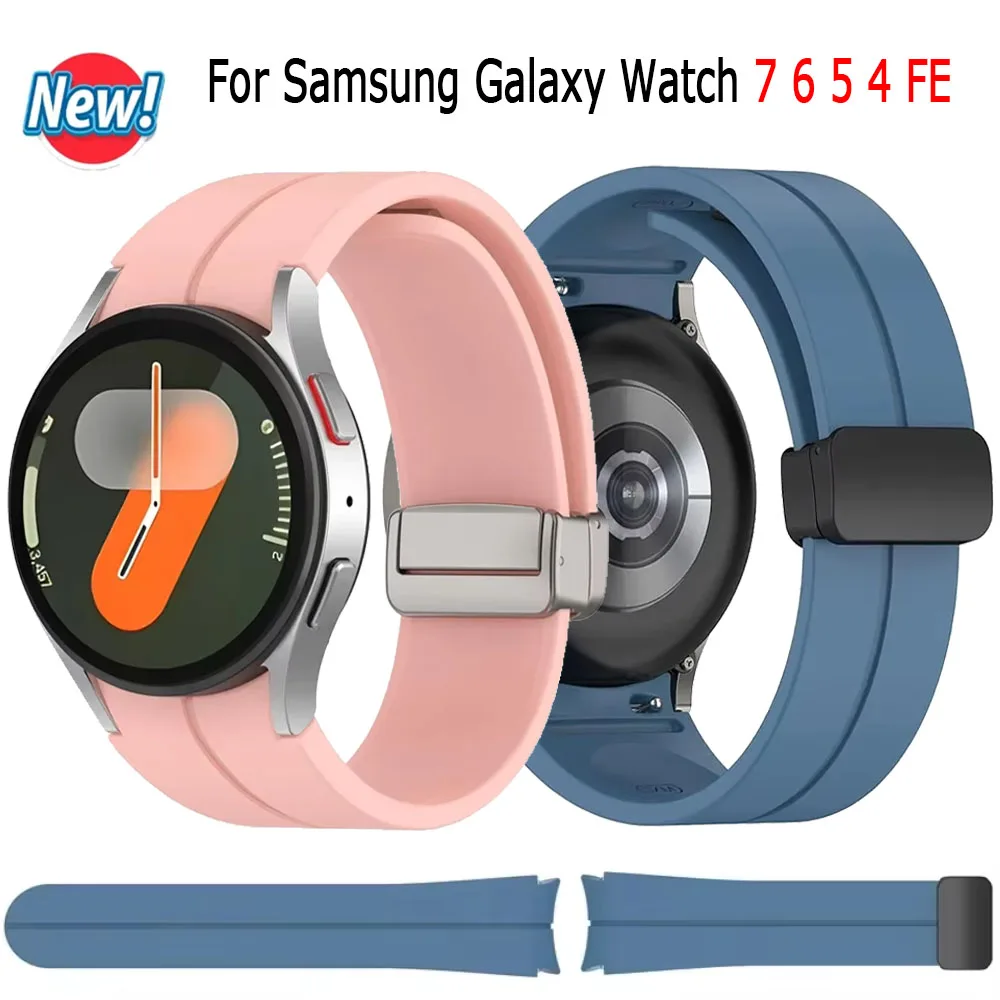 

Sports Silicone Strap For Samsung Galaxy 7 FE 6 5 4 40mm 44mm/5Pro 45mm No Gaps Watchband for Watch 6/4 classic 47/43mm 46/42mm