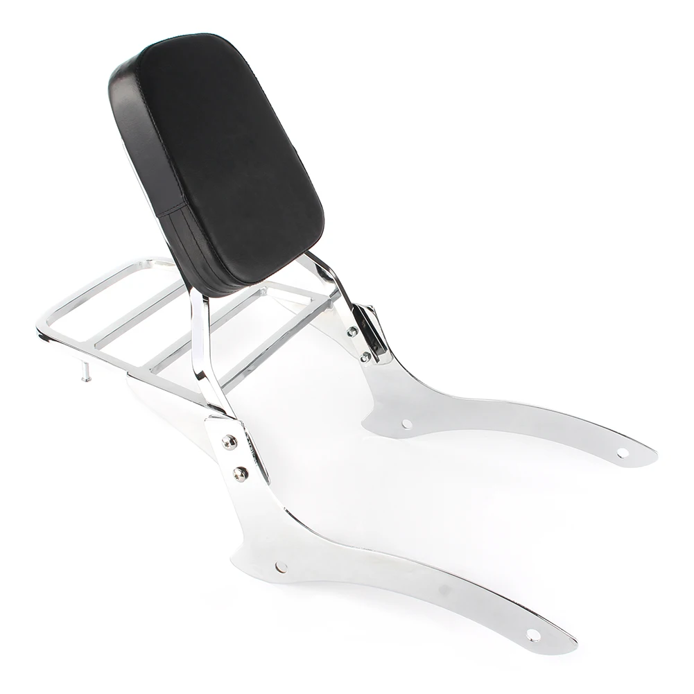 

Chrome Motorcycle Backrest Sissy Bar w/ Luggage Rack For Yamaha Vstar XVS 1100 Classic & Dragstar XVS 1100 Classic 2000-2011