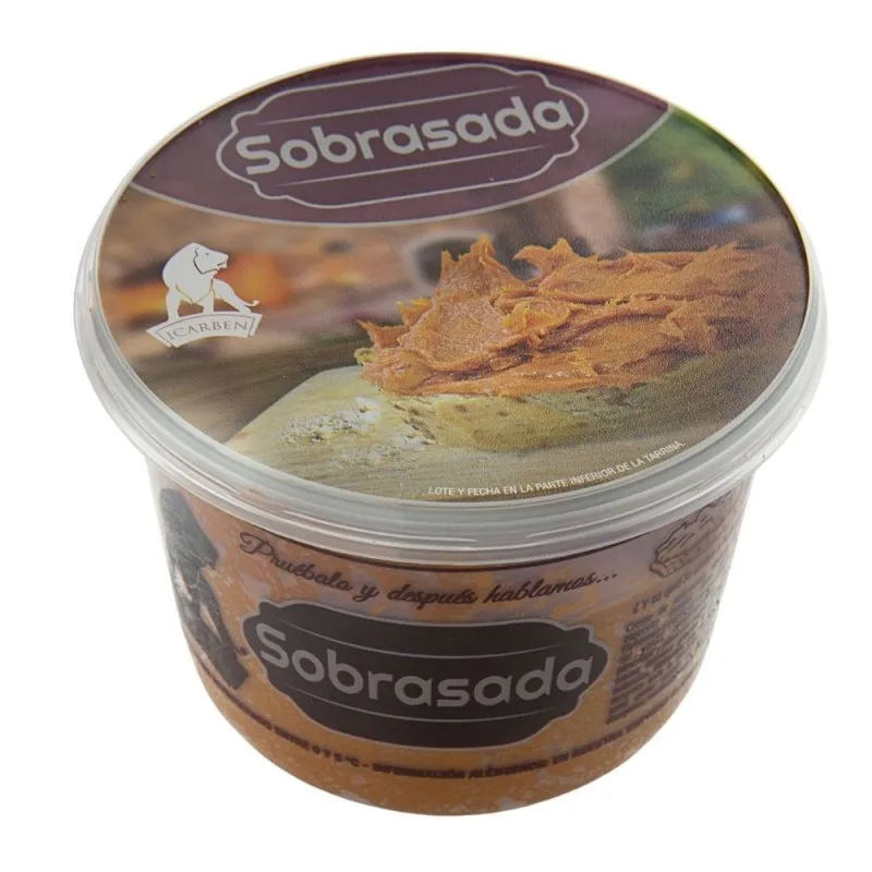 Sobrasada Untable 500g de Icarben - Crema Artesana de la Serranía de Ronda Sabor Tradicional, Textura Cremosa Sin Gluten y Sin Lactosa Perfecta para Untar