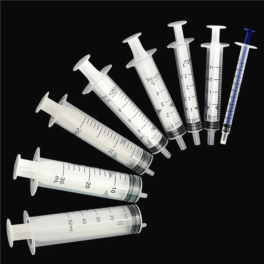 1ml 2.5ml 3ml 5ml 10ml 20ml 30ml 50ml 10Pcs Disposable Syringe Pet No Sterile Feeder Needle Glue Disposable Syringe