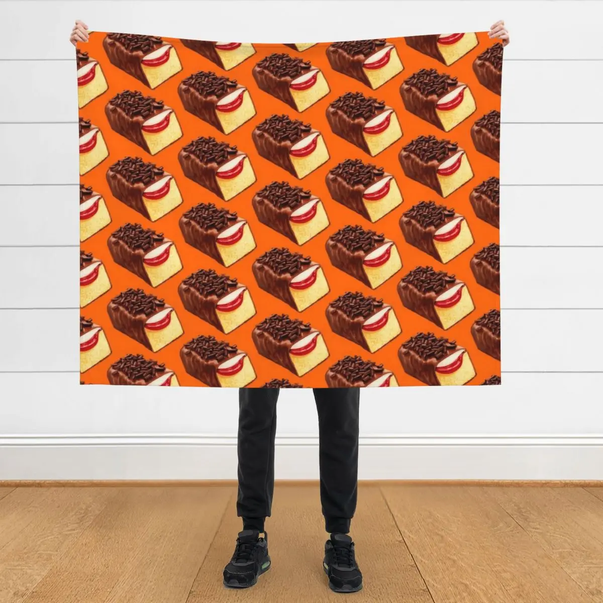 

Gansito - Orange Throw Blanket Flannels bed plaid Tourist Blankets