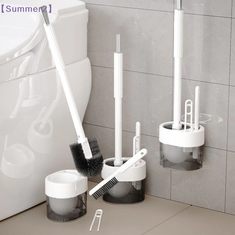Home Bathroom Cleaning Kit - 【Xia2】مجموعة فرشاة المرحاض المثبتة على الحائط