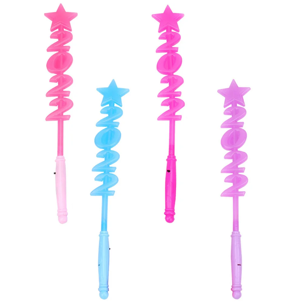 4 قطعة 2022 عدد وسائط ضوء وماض متوهجة حافة ناعمة مهرجان عصا اليد للحزب أداء الرقص المرحلة زي