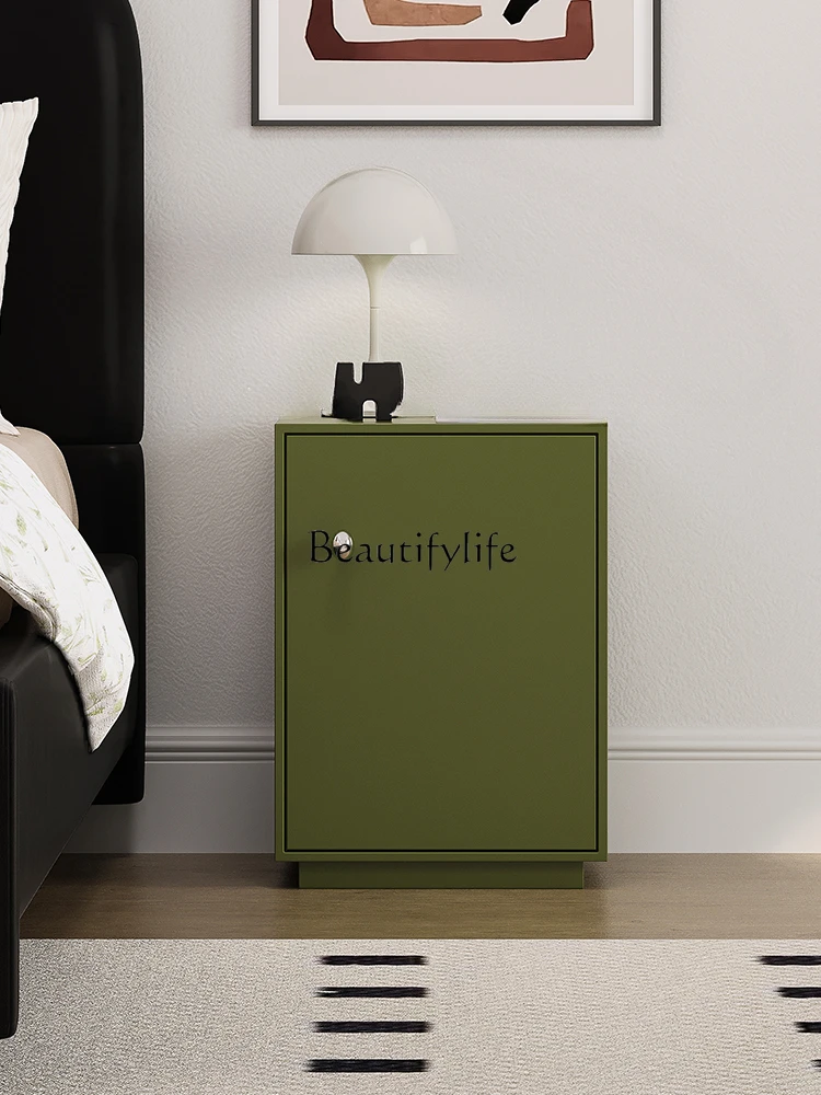 Italian Minimalist Ultra-Narrow Bedside Cabinet Single Door Locker