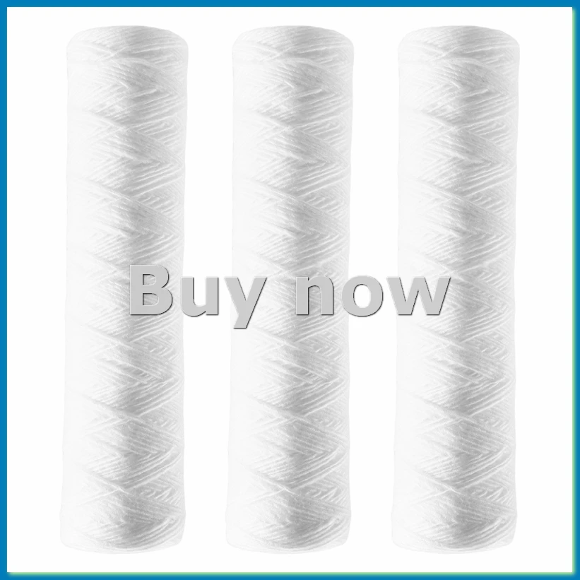 

Набор из 3-х фильтров для очистки воды: 10-дюймовый нитяной фильтр, 5 микрон, полипропиленовый хлопковый фильтр для осадка - A33R