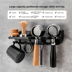 Coffee Powder Distributor Storage Rack Wall Amounted 51/54/58Mm Coffee Appliance Holder for Coffee Tools Handle Organizer