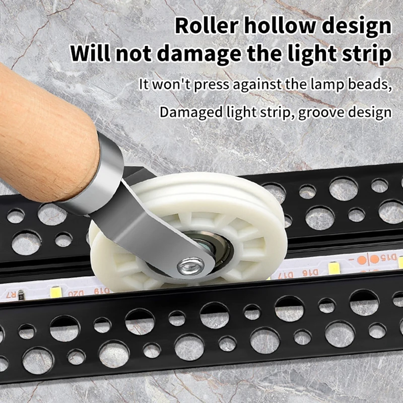 Rubber Mesh Wheel Window Install Tool Window Screen Hand Installation Repair Roller Yarn Double-Head Pressure Pulley