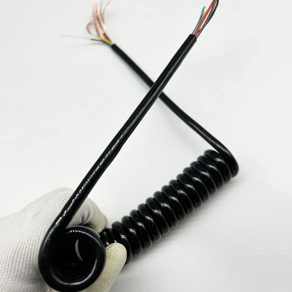 

Extensible 5-Core Telescopic Wire, Oxygen-Free Copper Spring Cable for MPG & Industrial Signal Transmission