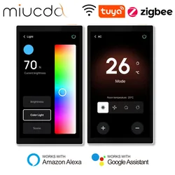 Miucda-Tuya接続センターパネル,Wi-Fi,インテリジェントシステム,内蔵中央,ワイヤレス,zigbeeハブ,音声制御