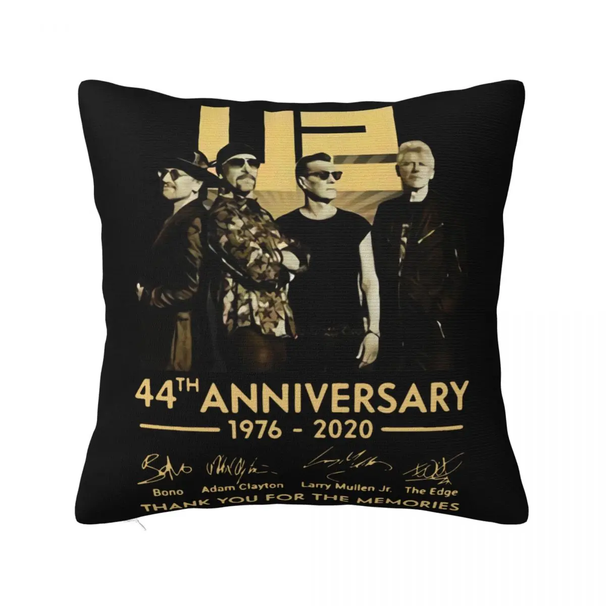 U2 Band 44Th Anniversary 1976 2020 Signed Gift Fan Thanks Size S 5Xl Novelty Pillow Case