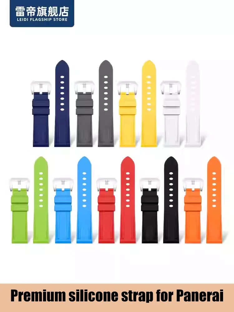 

Высококачественный силиконовый резиновый ремешок для часов Panerai PAM441 359 111, унисекс, водонепроницаемый, 22/24 мм.
