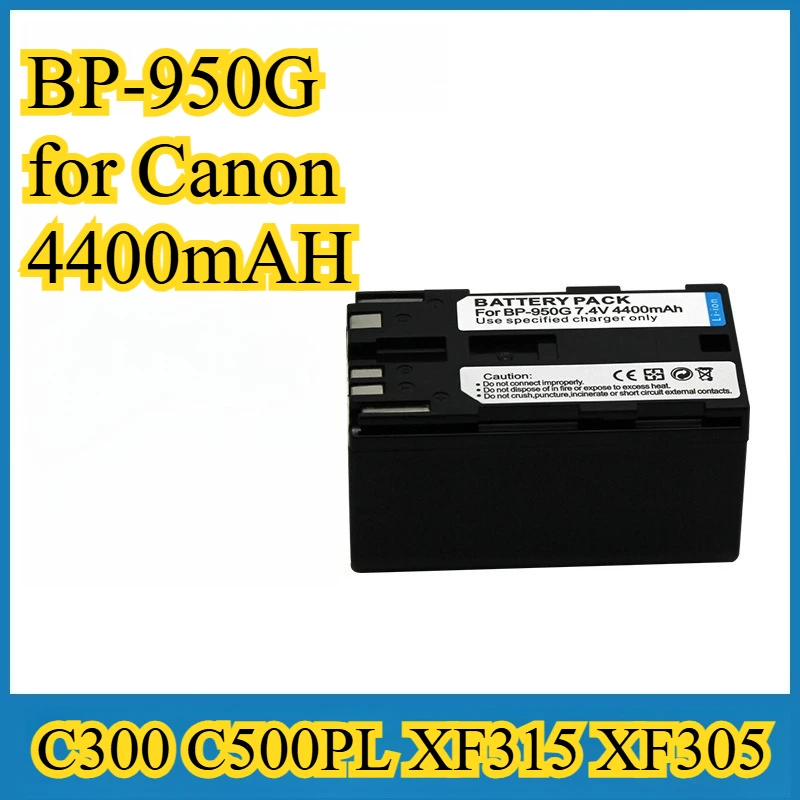 High Capacity 4400mAh for Canon BP-950G Battery Replacement - Long Lasting Power for Canon IXUS/SD/Digital Cameras
